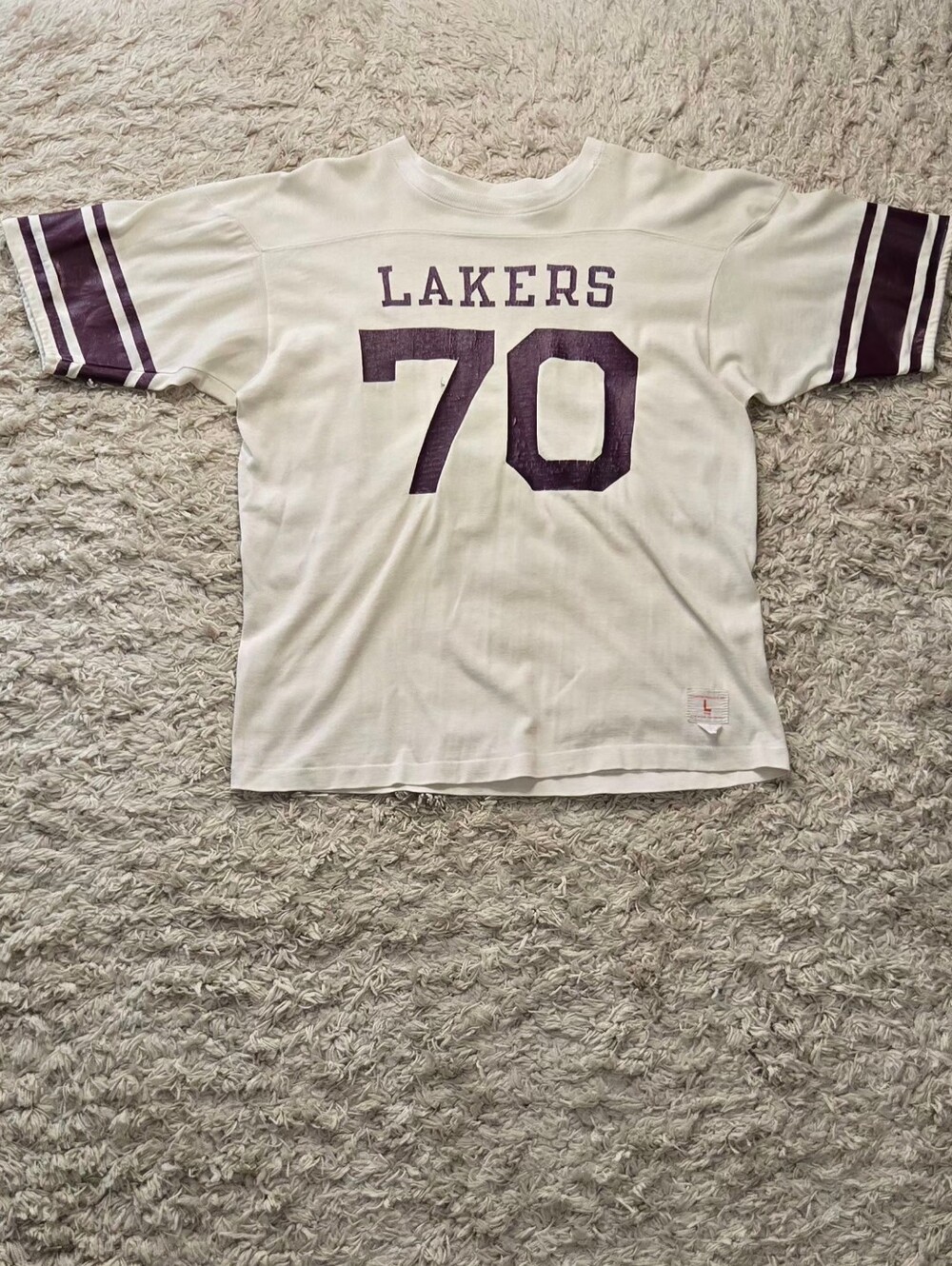 VTG 68' Lakers 70 Lakeport Lakers Durene Football Jersey L